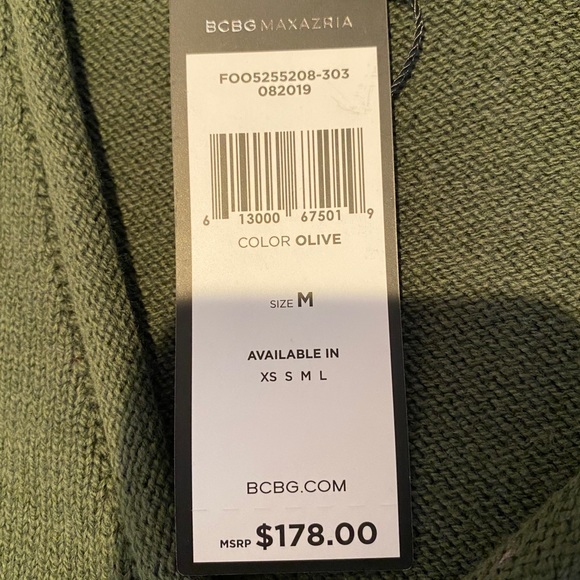NWT | BCBG Max Azria Olive Sweater | M - Picture 7 of 9